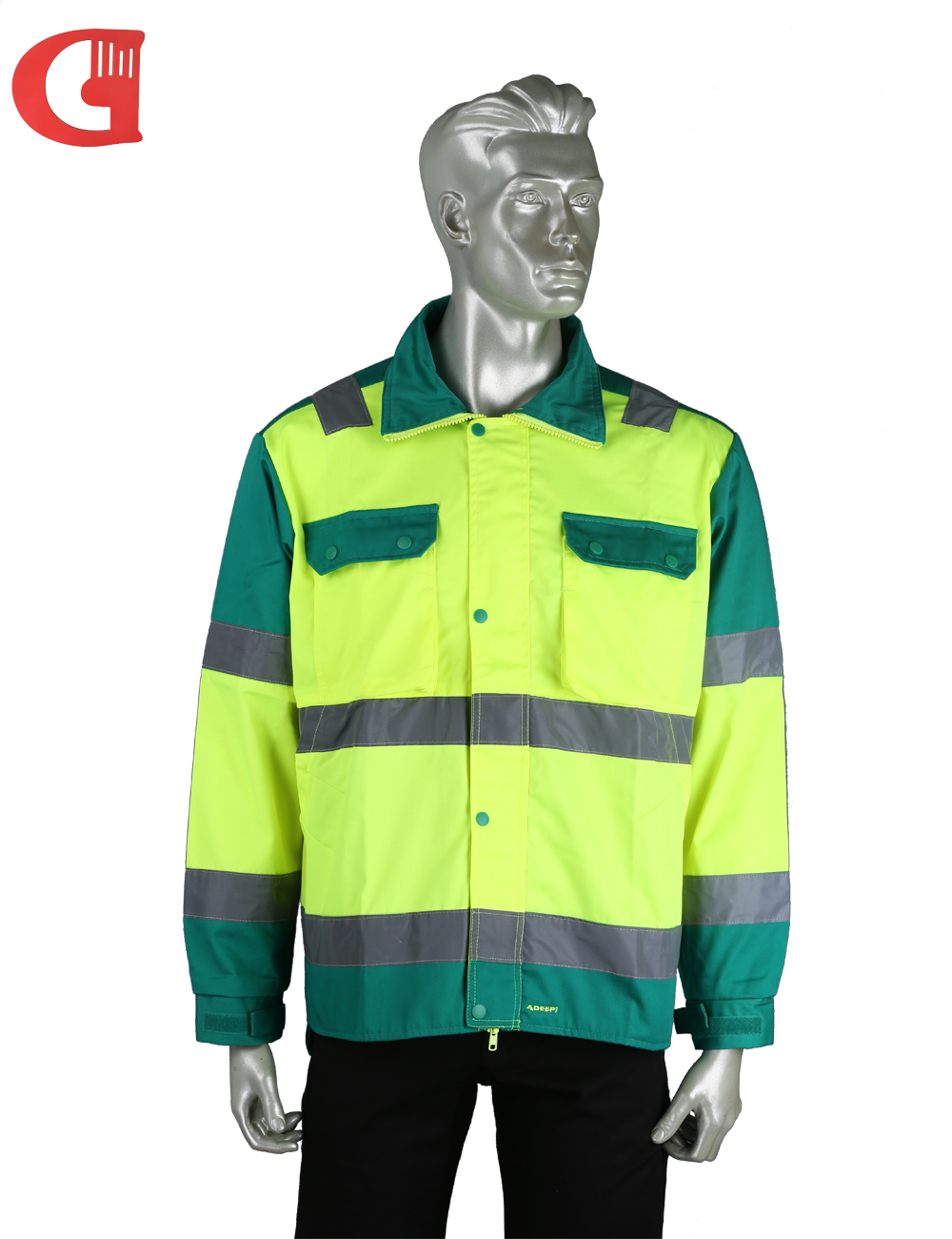  Bi Color Work Jacket with tape High Quality Safety Workwear Jackets